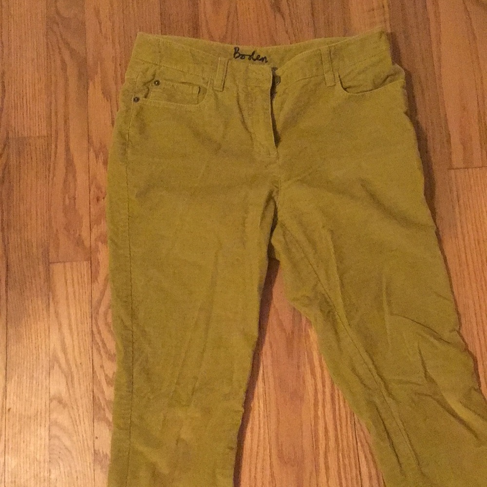 Apple green Boden cordouroys